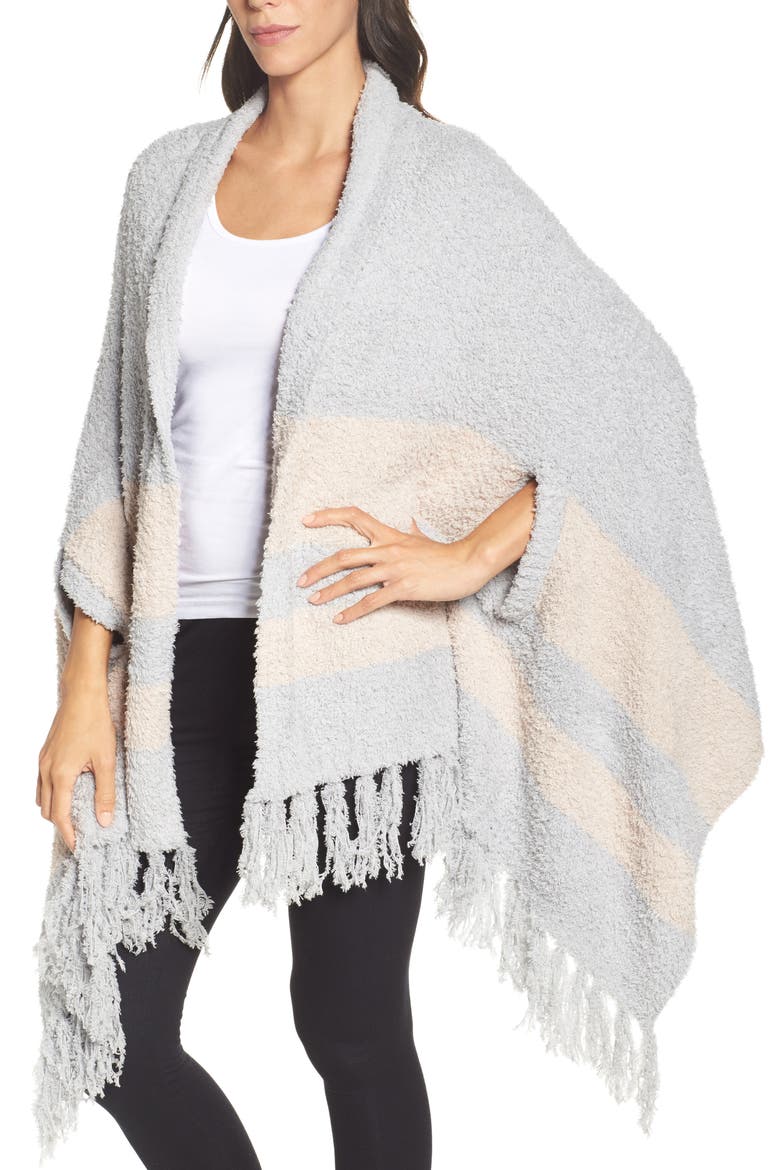 CozyChic™ Malibu Wrap, Alternate, color, OCEAN/ STONE STRIPE