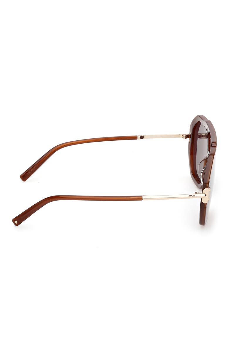 Geometric Sunglasses, Alternate, color, OPAL BROWN / GOLD / BROWN