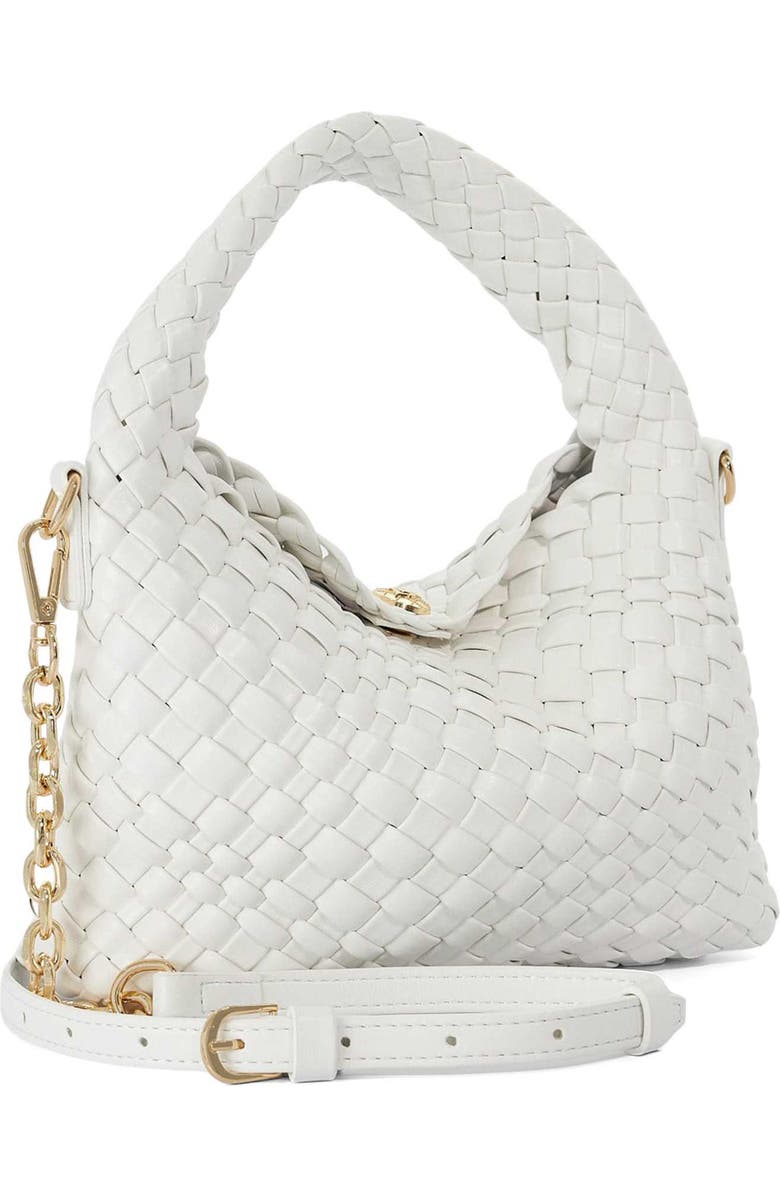 Dune London Dinkydeliberate Woven Top Handle Bag, Alternate, color, White