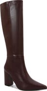 BERNESS Breanna Block Heel Faux Leather Knee High Boot