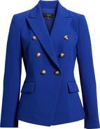 Tahari ASL Crepe Double Breasted Blazer