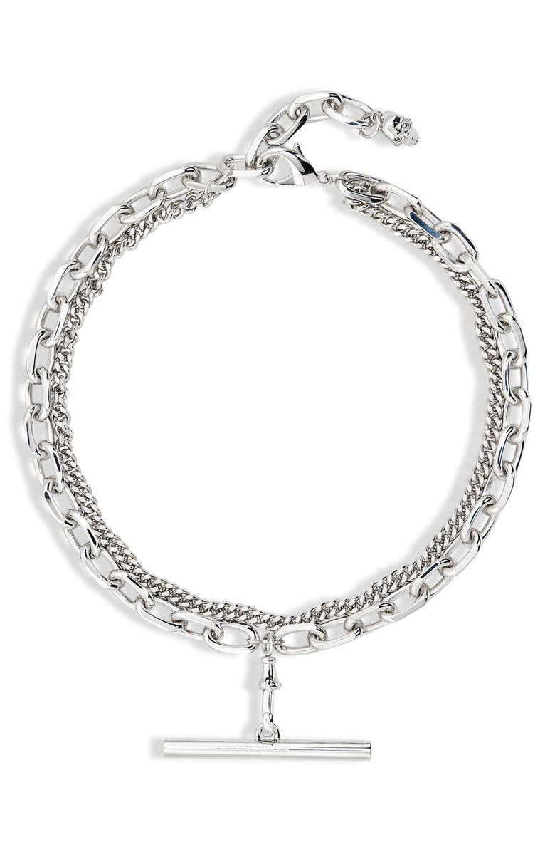 McQueen Men's Sling Necklace, Main, color, Palladio