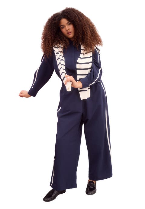 Track Detail Jumpsuit (Plus)