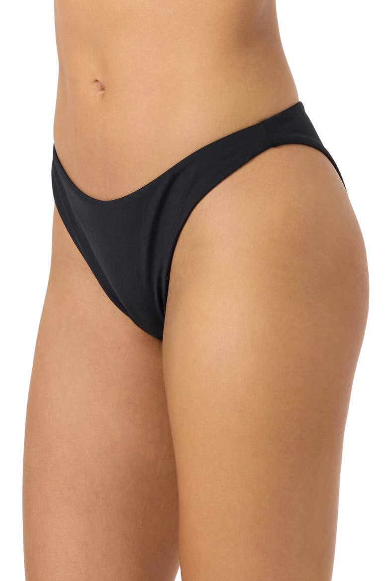 Flamenco Saltwater Solids Bikini Bottoms, Alternate, color, BLACK