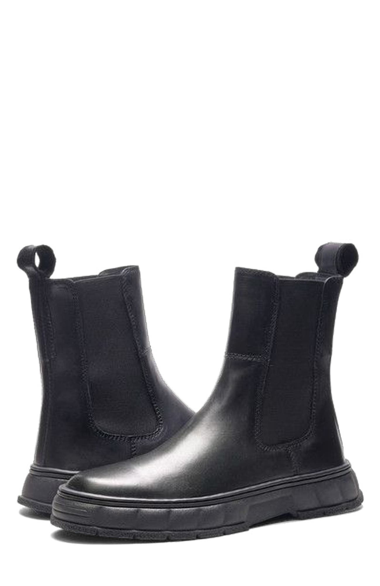 A. Veer Stratus Chelsea Boot, Alternate, color, Black Leather