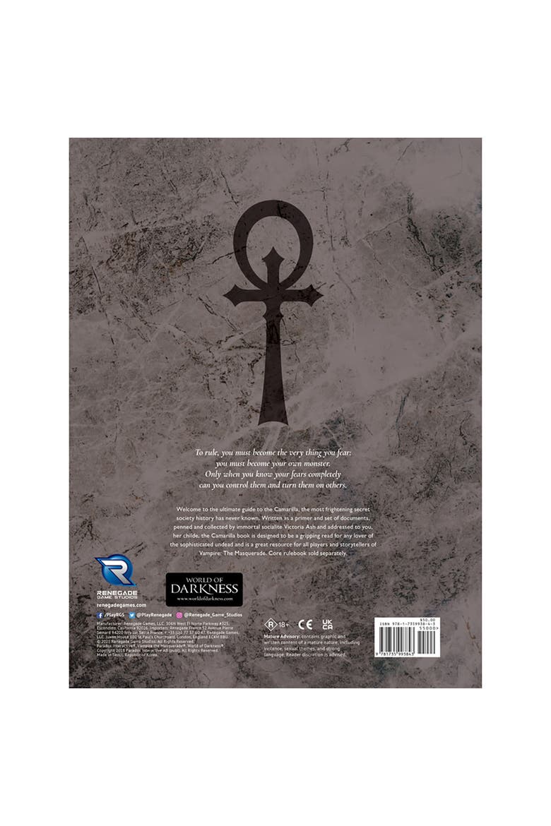 Vampire The Masquerade 5th Edition Roleplaying Game Camarilla Sourcebook, Alternate, color, Multicolored