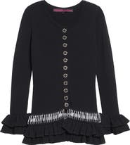 Chopova Lowena Ruffle Carabiner Cardigan