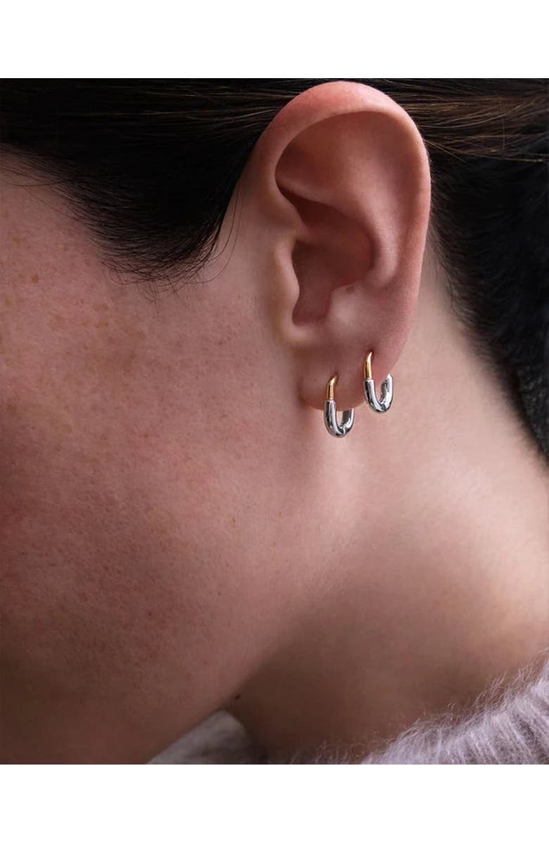 Astley Clarke Gold & Silver Aurora U-Hoop Huggie, Alternate, color, Gold