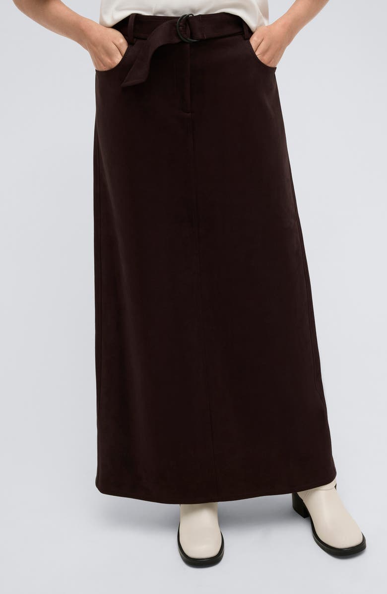 Kenneth Cole Belted Maxi Skirt, Main, color, 