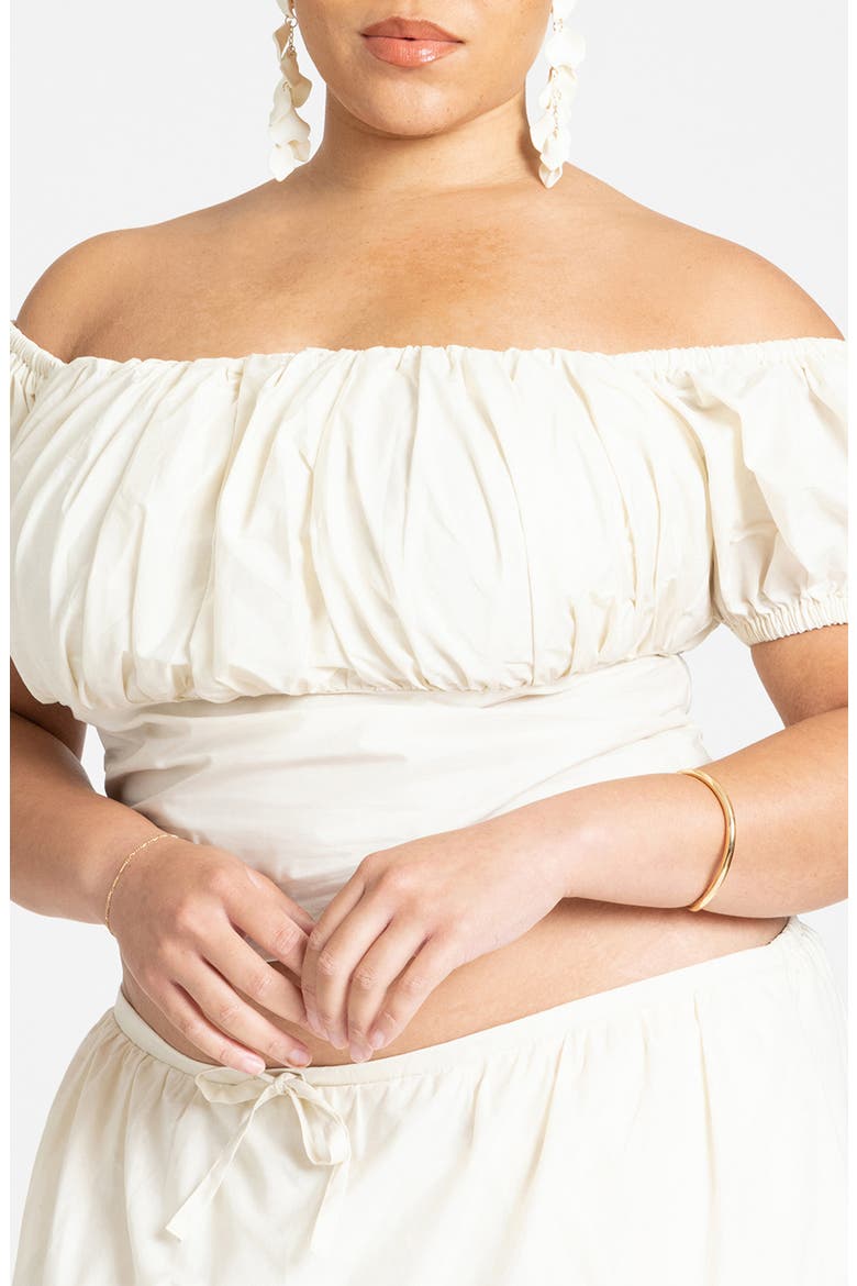 Off the Shoulder Cotton Top, Alternate, color, TOFU
