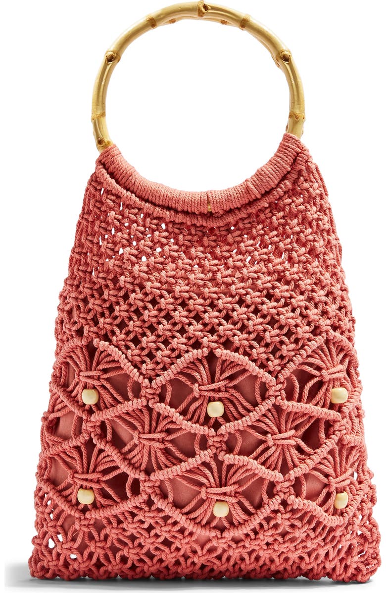 Topshop Sami String Macramé Tote, Main, color,