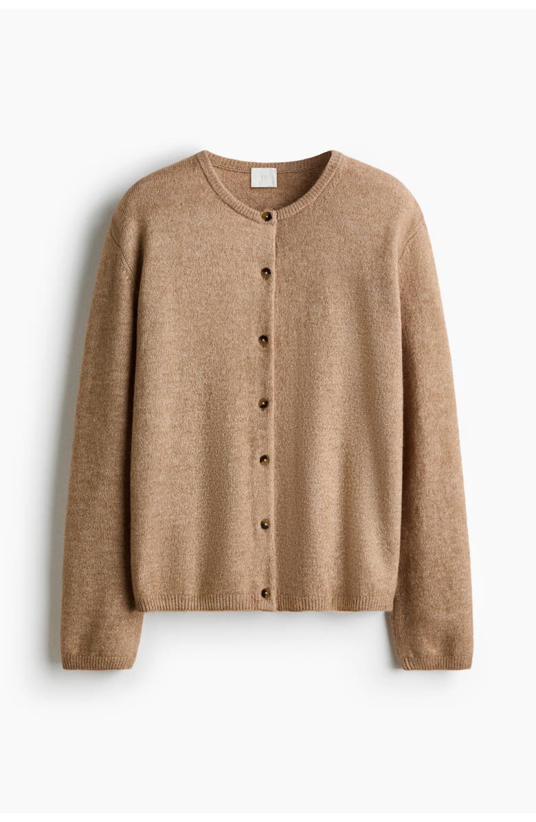 H&M Loose-fit cardigan, Alternate, color, Beige Melange
