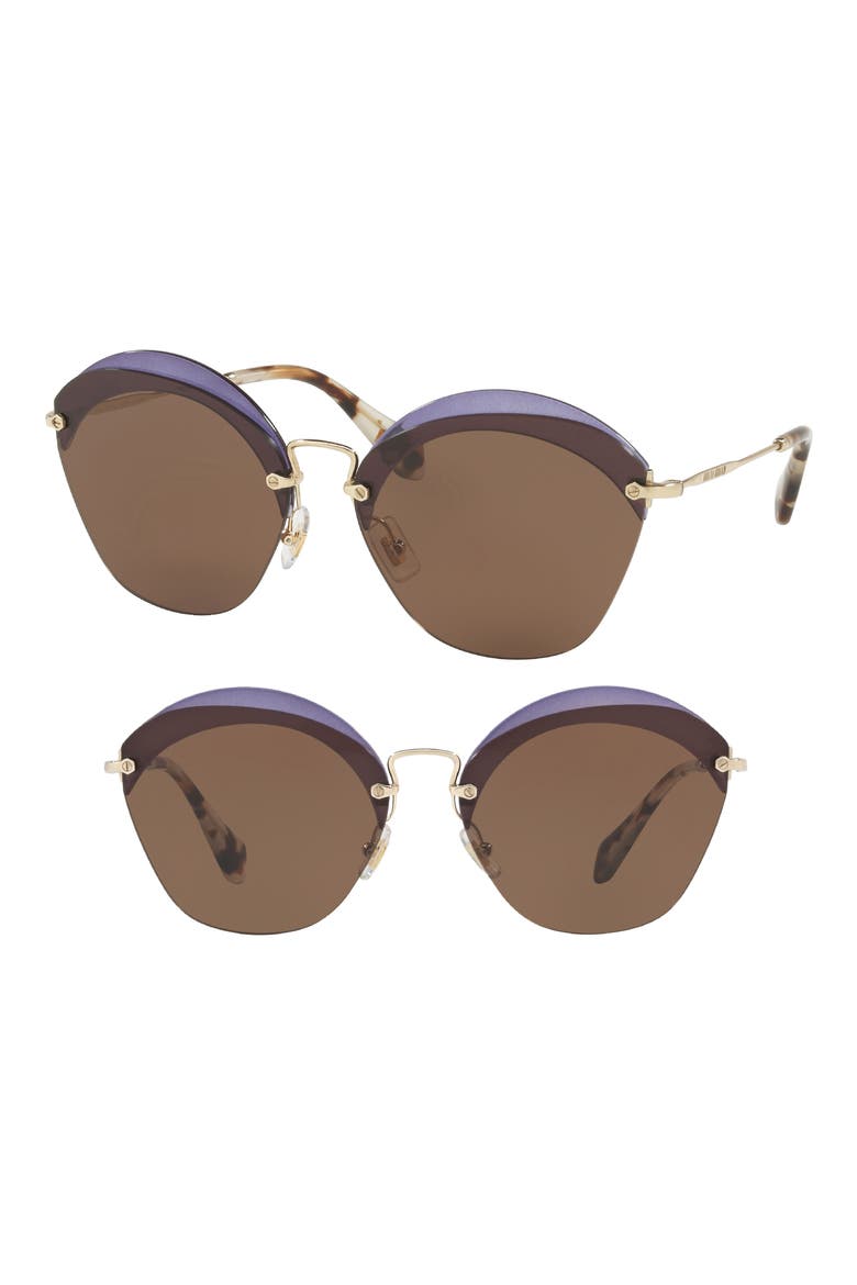 62mm Sunglasses, Main, color, VIOLET