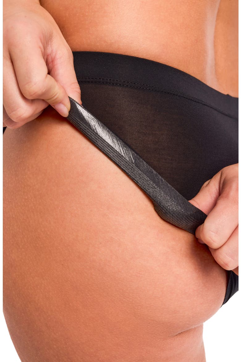 Silicone Edge Bikini, Alternate, color, BLACK