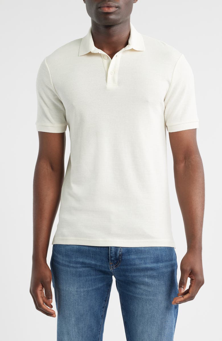 Mavi Jeans Slim Fit Cotton Polo, Main, color, Antique White