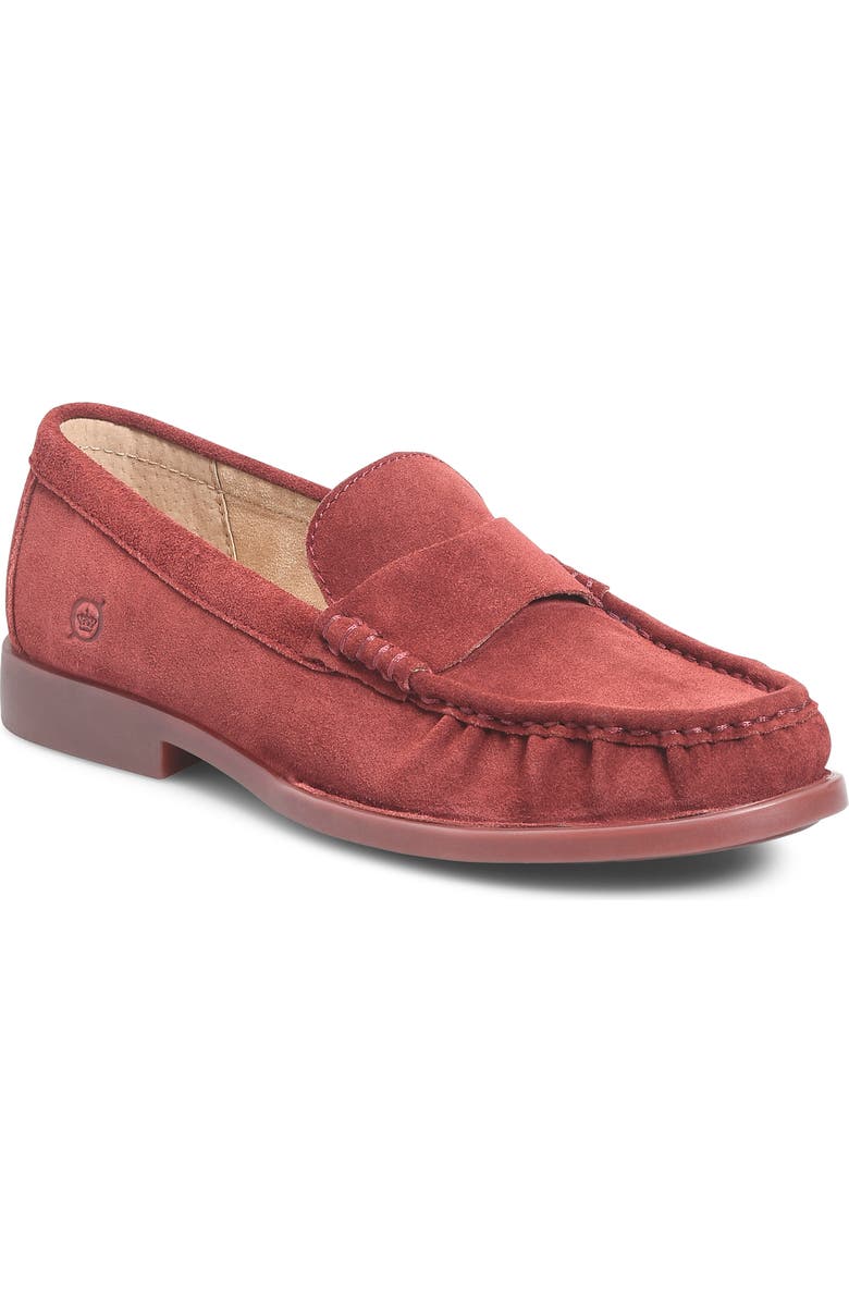 Børn Maris Loafer, Main, color, Burgundy Suede