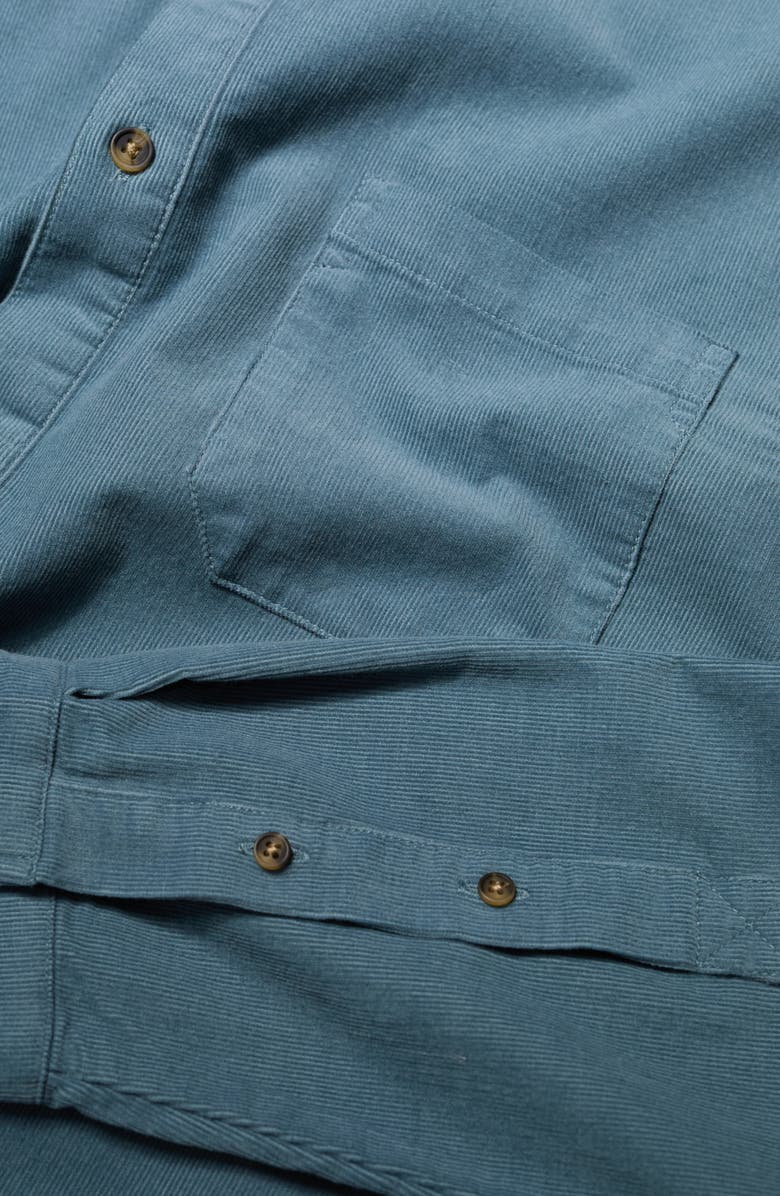 Seasalt Cornwall Shoreman Solid Organic Cotton Corduroy Button-Up Shirt, Alternate, color, Wade