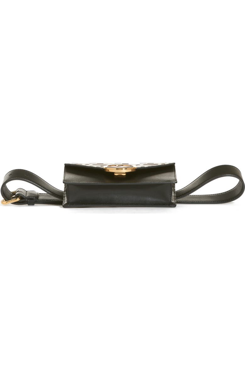 Fendi Logo Calfskin Leather Belt Bag, Alternate, color,