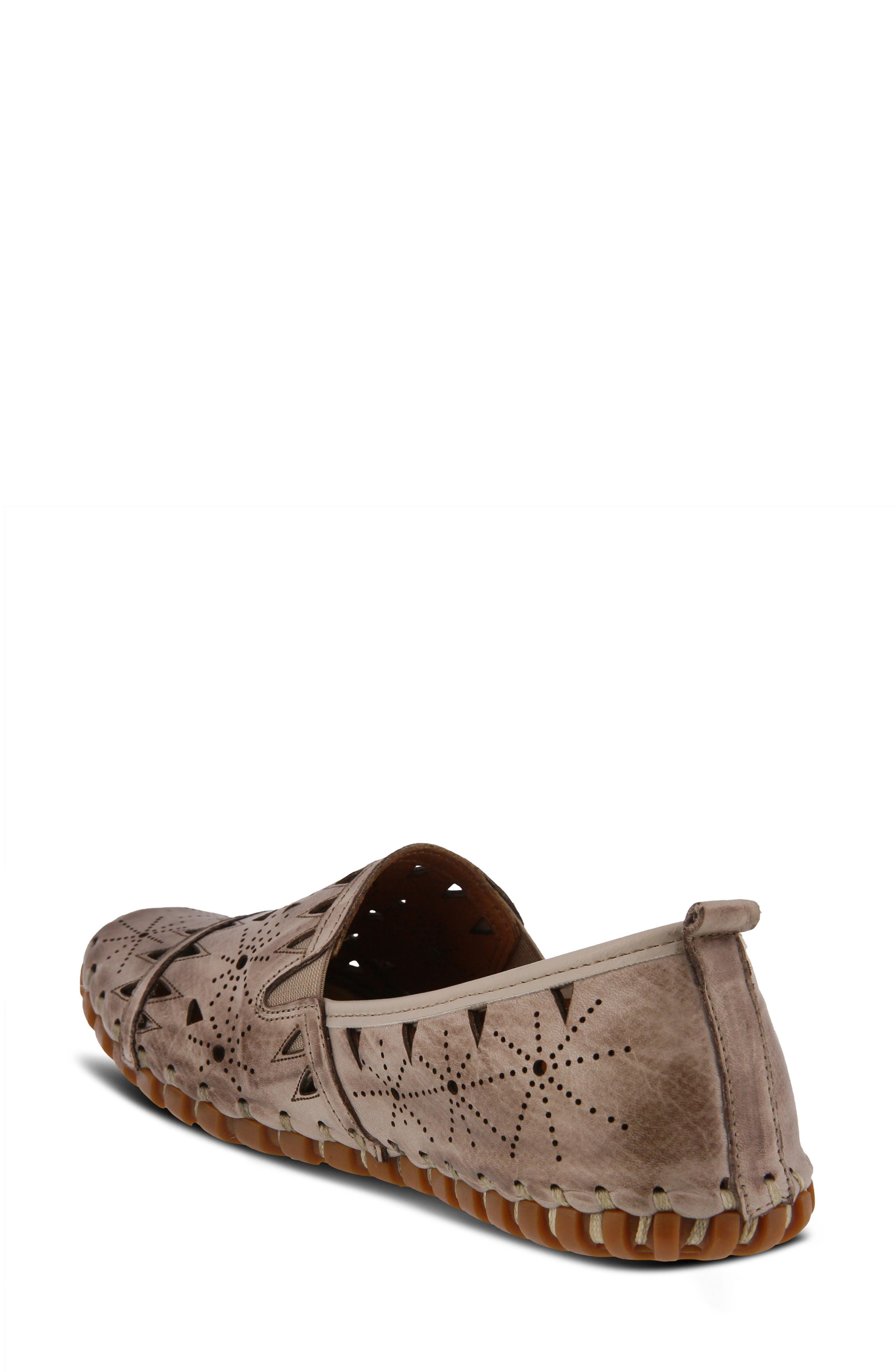 Spring Step Fusaro Flat, Alternate, color, Grey Leather
