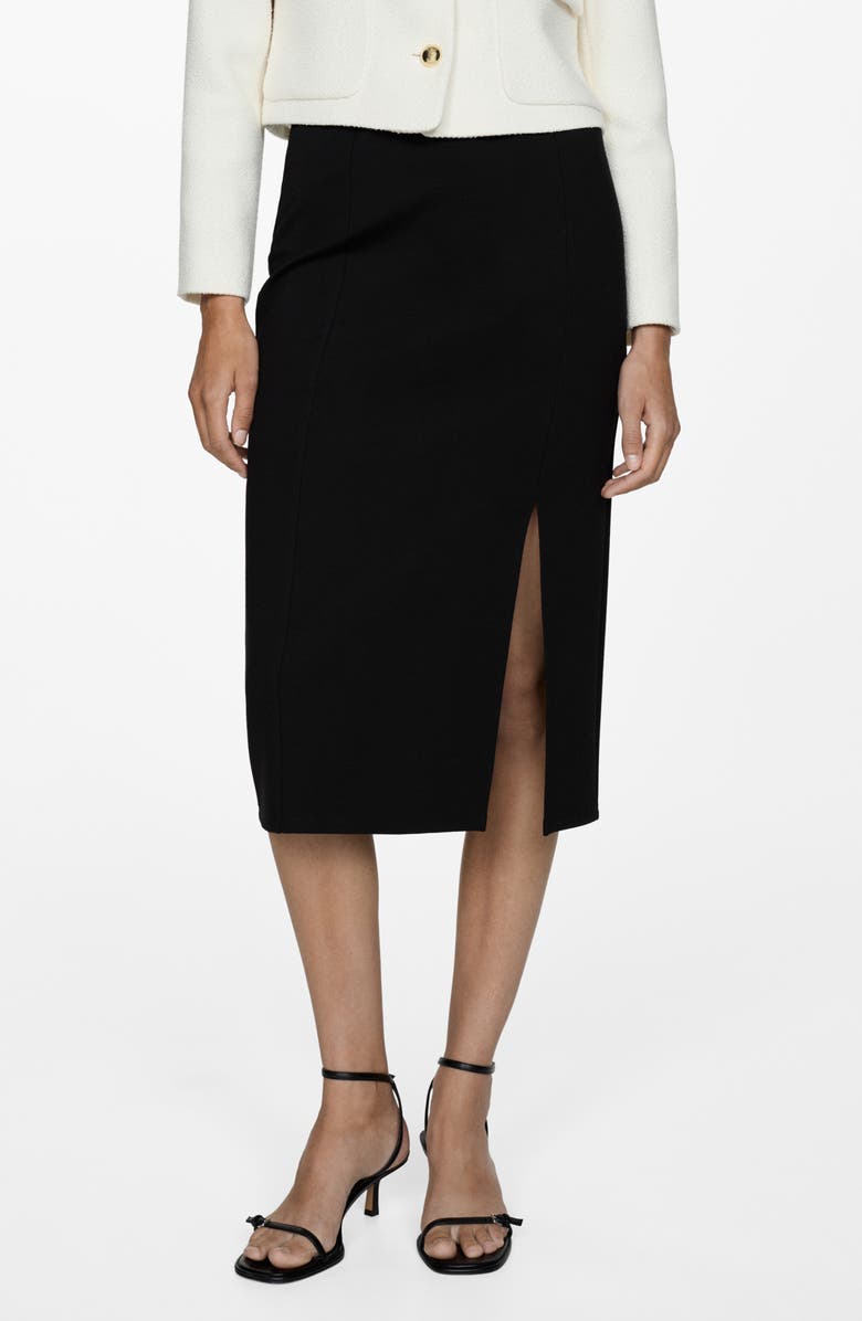 MANGO Rome Knit Pencil Skirt, Main, color, 