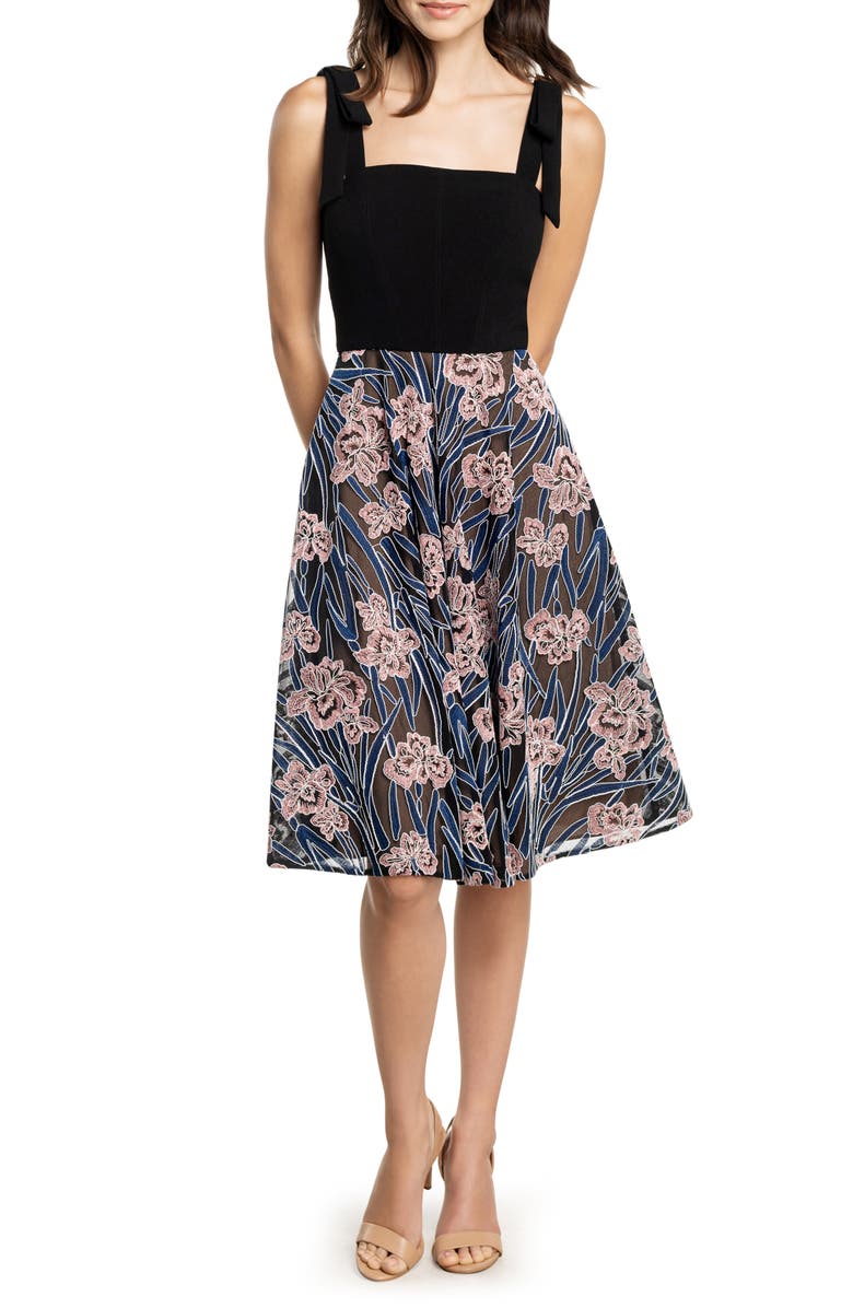 Dress the Population Saige Tie Shoulder Dress, Main, color,