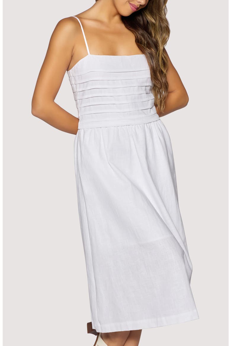 Cabrera Mist Midi Dress, Alternate, color, WHITE