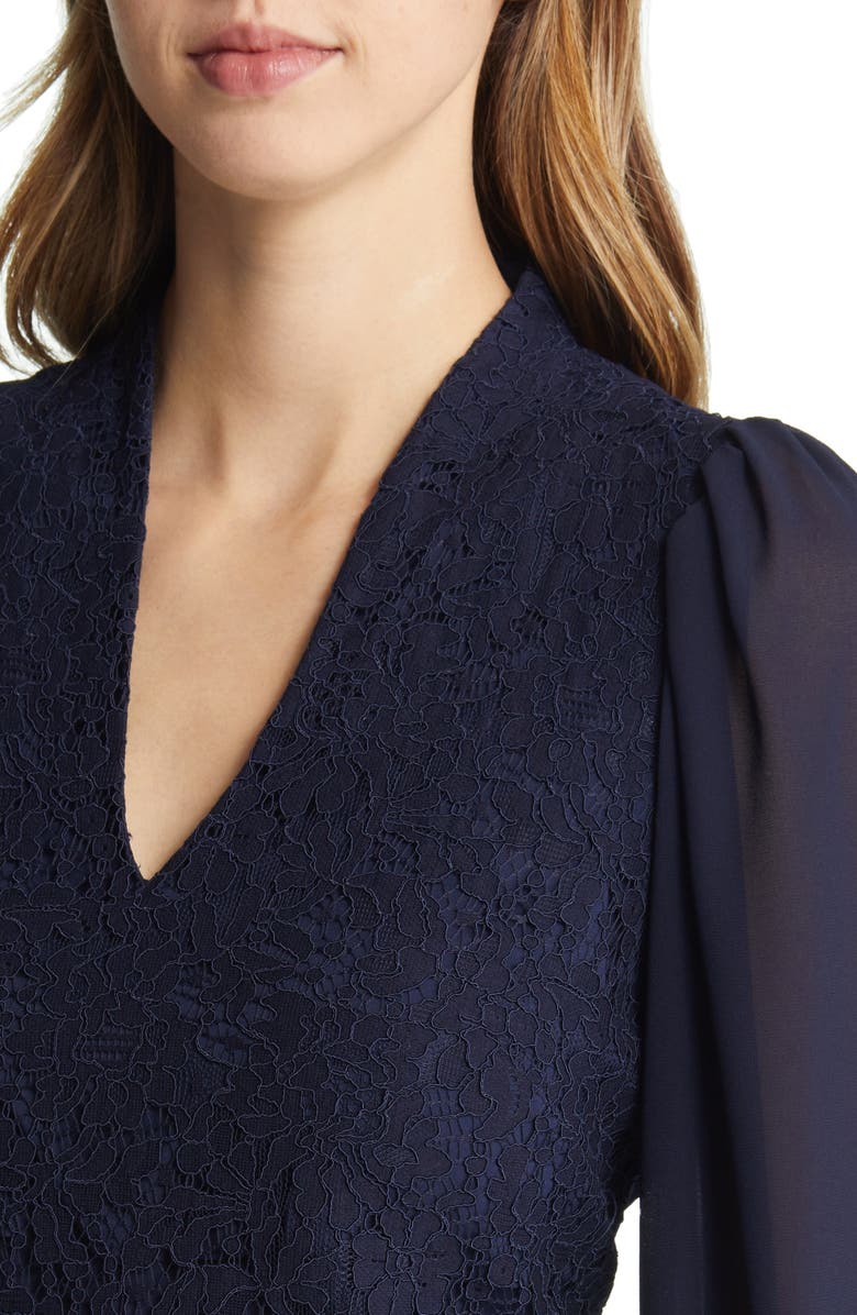 chinese dress ladies Vince Camuto Womens Lace Long Sleeve Maxi Dress Rich Black Large at Amazon  Women's Clothing store main image 0