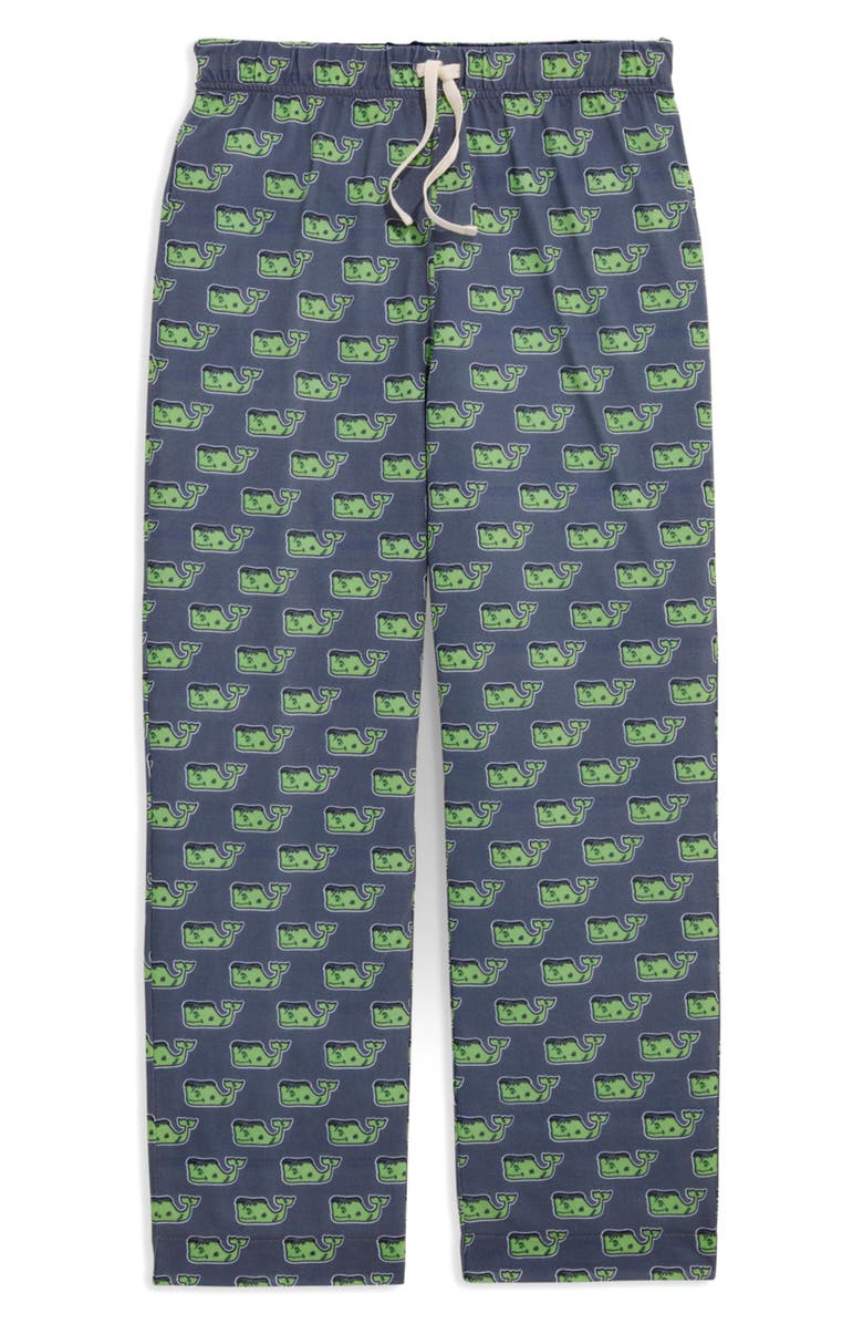 vineyard vines Kids' Knit Pajama Pants, Main, color, Frankie Whale Gray