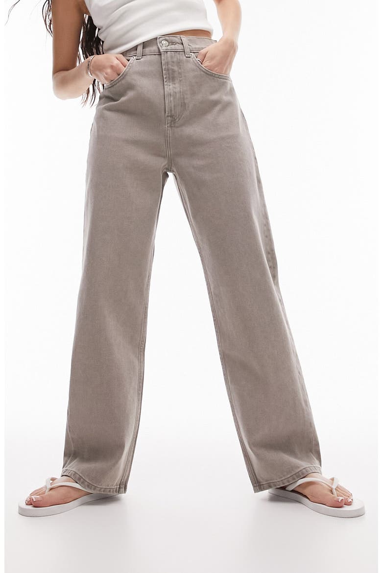 Awkward Barrel Jeans, Main, color, STONE