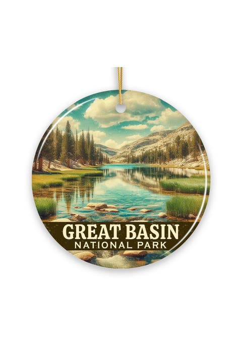 Great Basin Mountain Lake Reflection Ornament