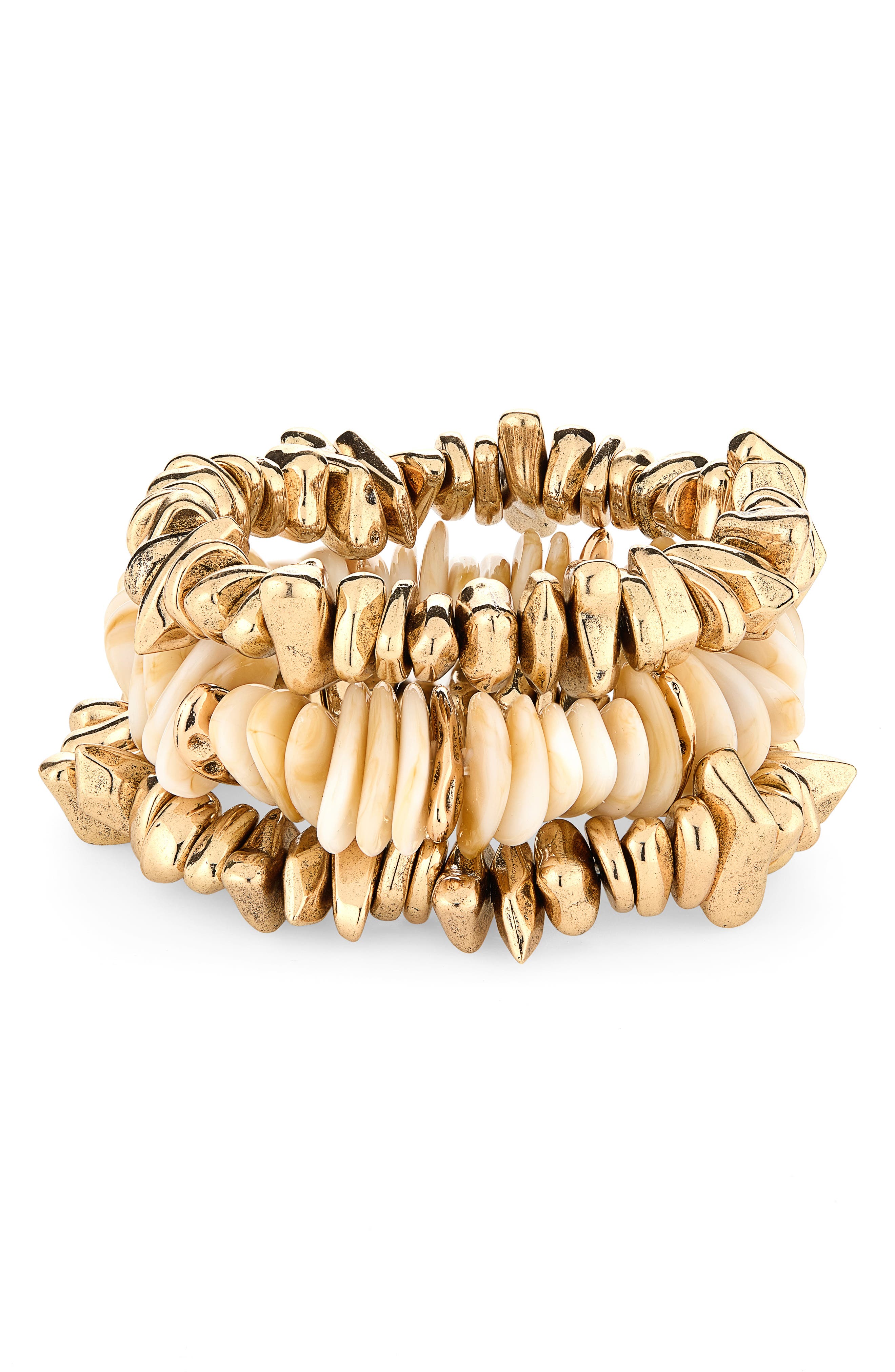 NATASHA Set of 3 Beaded Stretch Bracelets