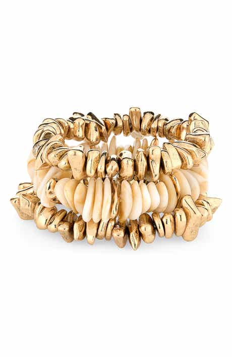 NATASHA Set of 3 Beaded Stretch Bracelets