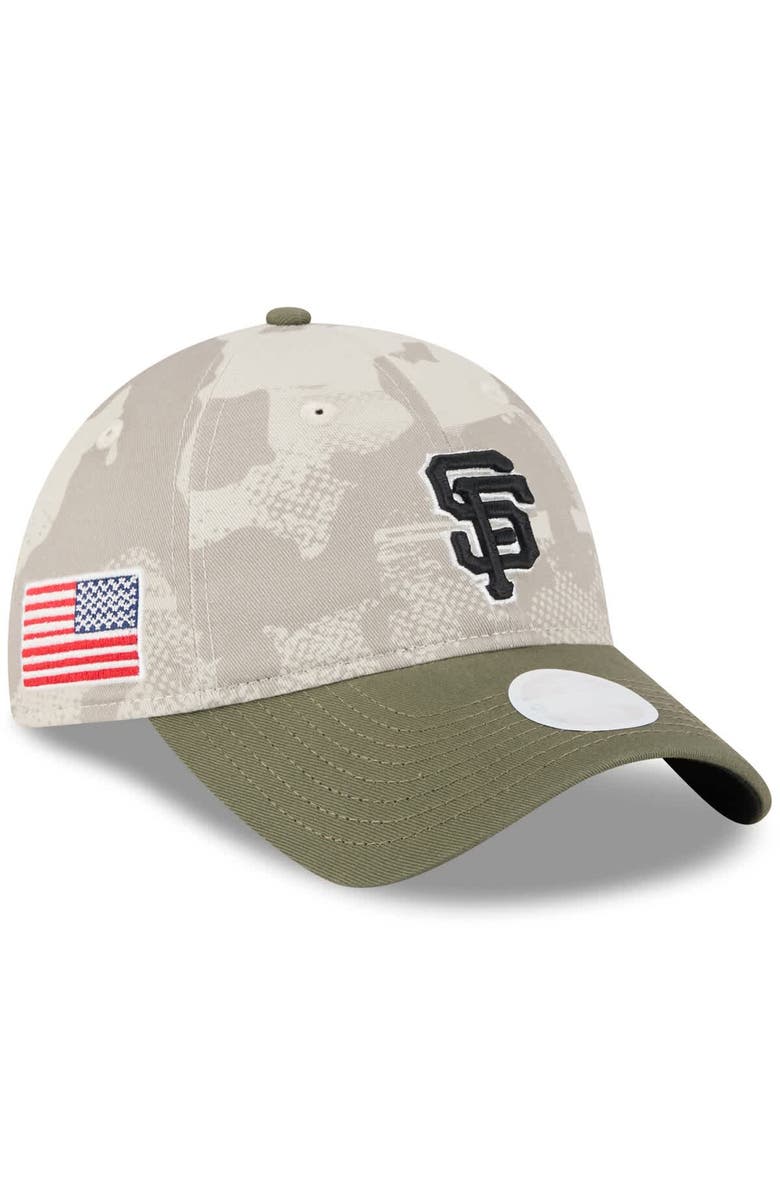 New Era Women's New Era Light Beige/Olive San Francisco Giants 2025 Armed Forces Day 9TWENTY Adjustable Hat, Main, color, Light Beige