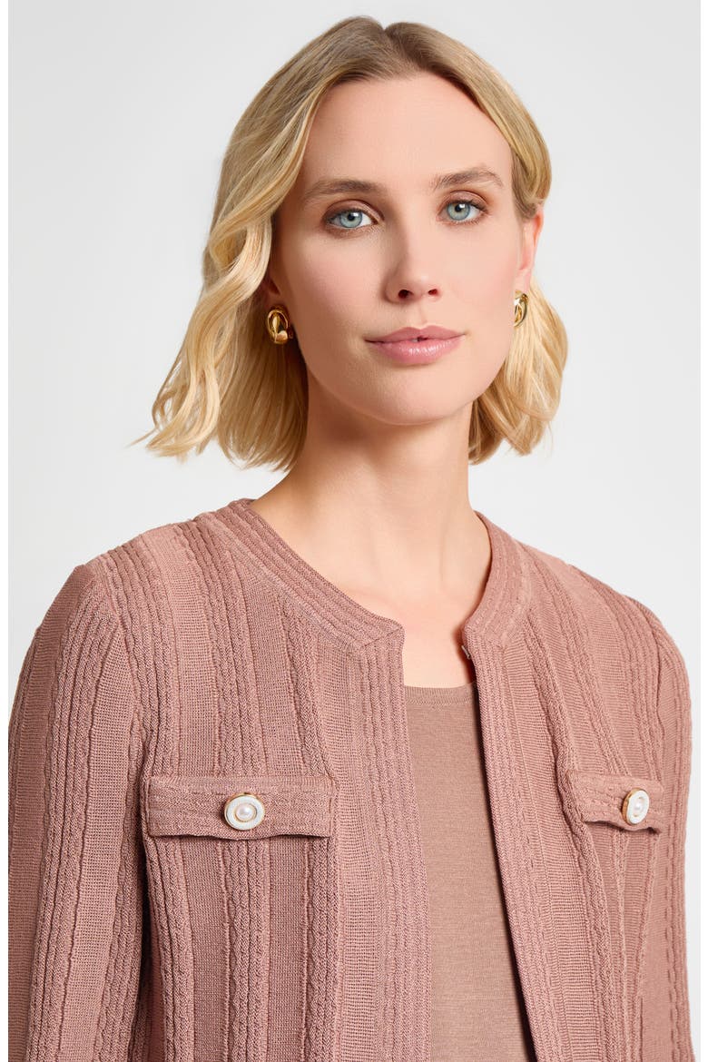 Heritage Braided Cable Soft Knit Jacket, Alternate, color, CHARMEUSE