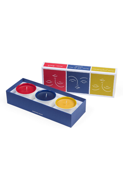 Jonathan Adler Muse Couleur Votive Candle Set In Red/blue/yellow