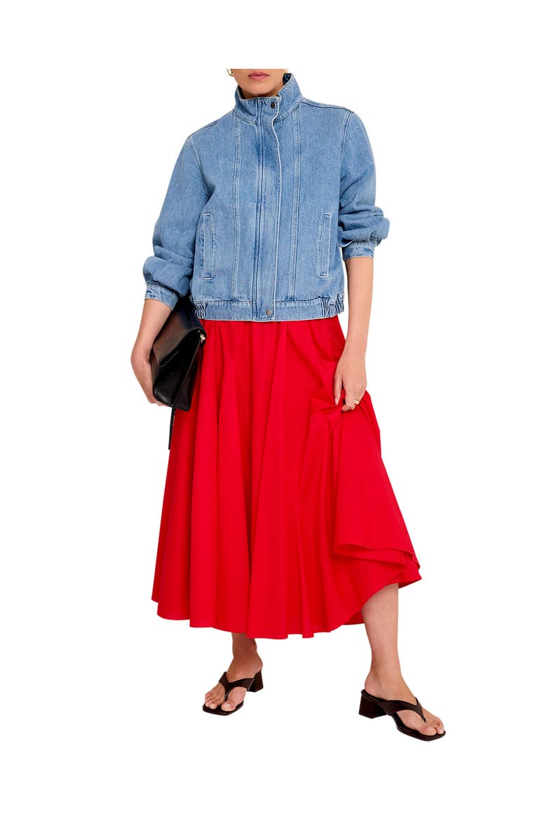 Denim Bomber Jacket, Alternate, color, Blue