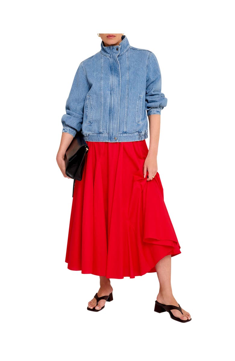 MINT VELVET Denim Bomber Jacket, Alternate, color,