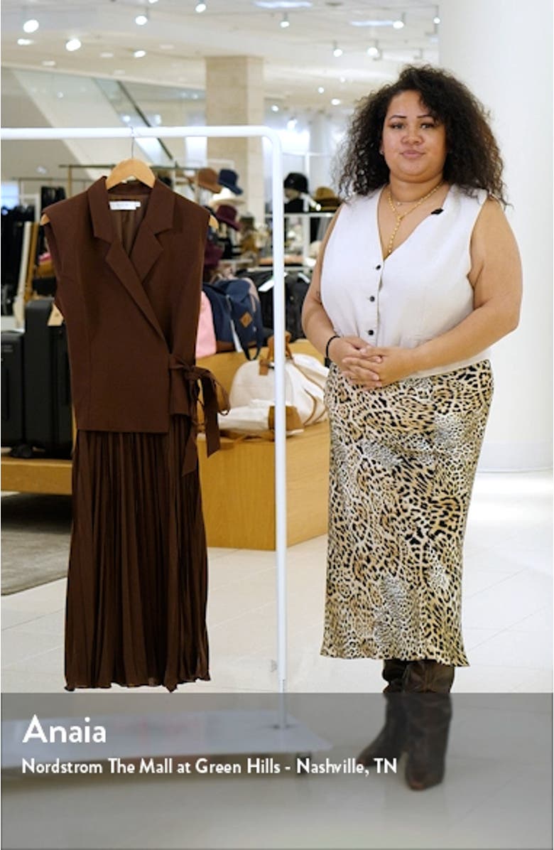 Sleeveless Accordion Pleat Midi Dress, sales video thumbnail