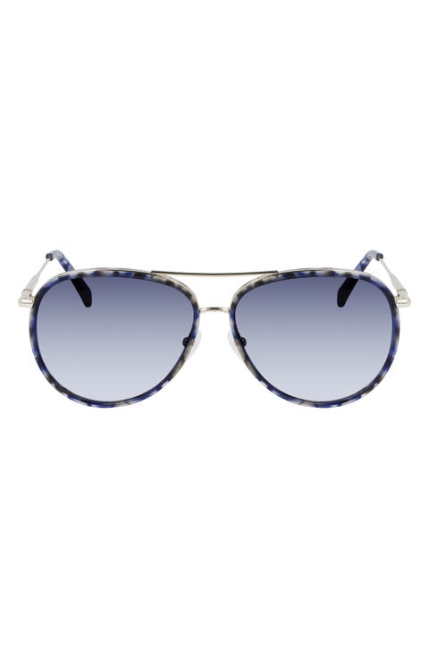 Roseau 58mm Gradient Aviator Sunglasses
