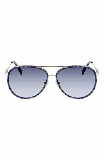 Longchamp Roseau 58mm Gradient Aviator Sunglasses