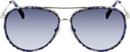 Longchamp Roseau 58mm Gradient Aviator Sunglasses