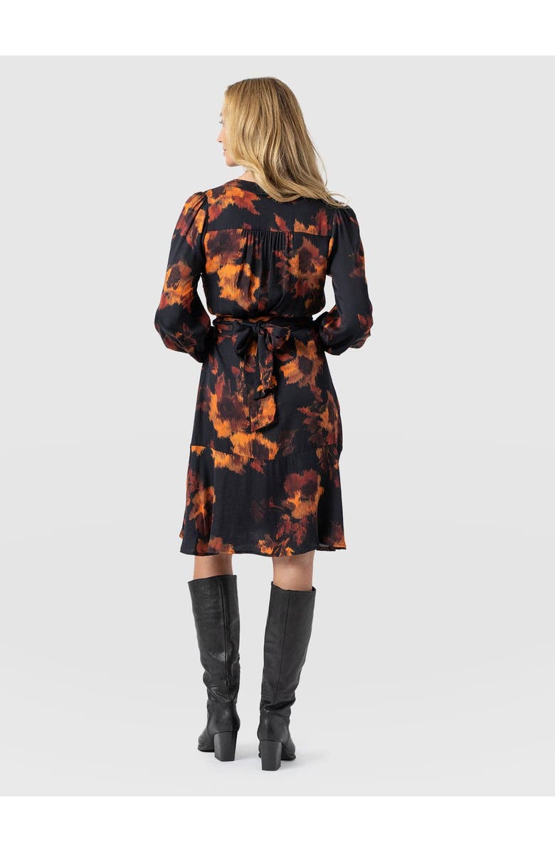 Saint + Sofia Mini Adaline Zip Up Dress, Alternate, color, Autumn Floral