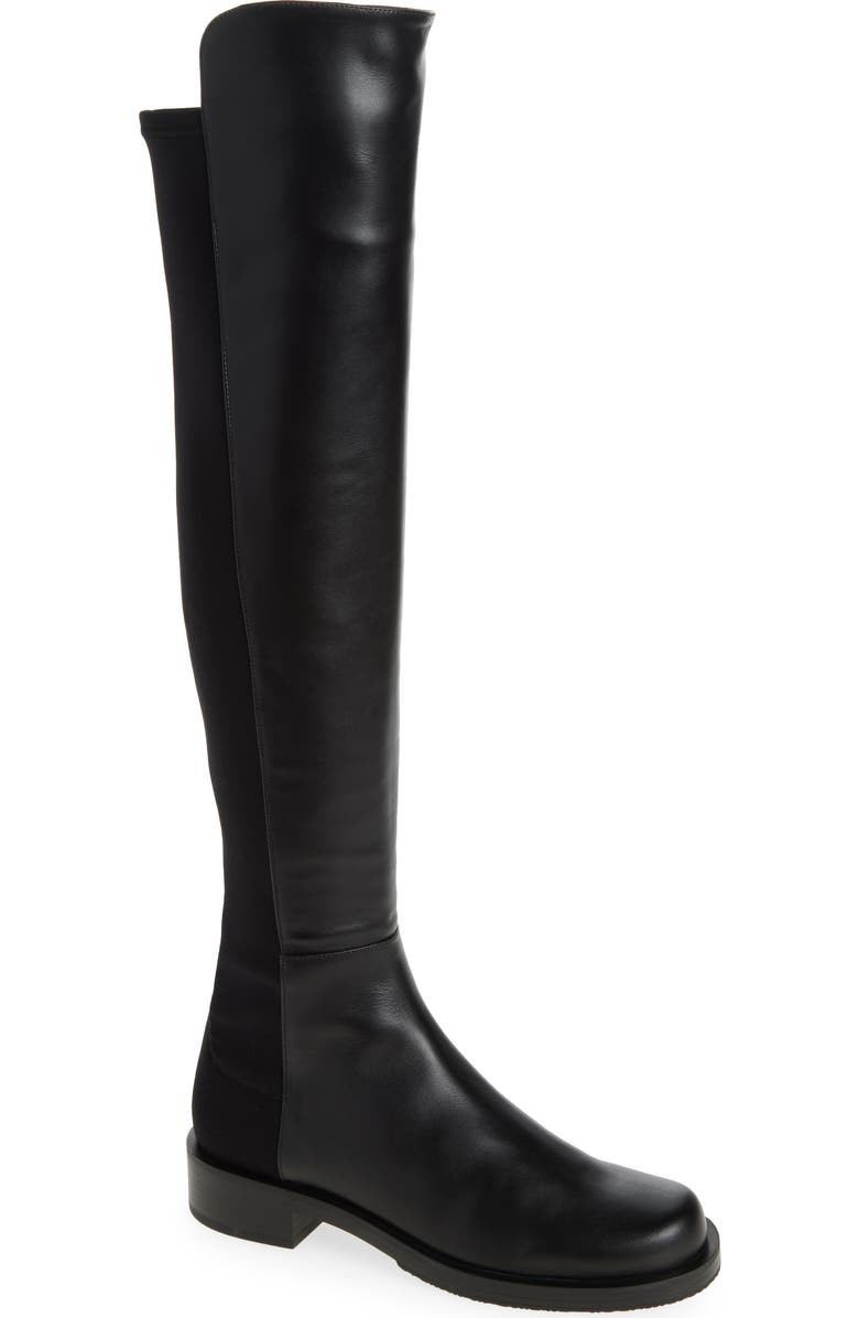 Stuart Weitzman 5050 Bold Over the Knee Boot, Main, color, Black Smooth Calf: