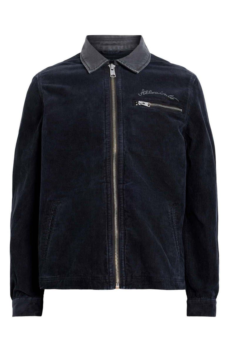 AllSaints Rothwell Corduroy Zip Overshirt, Alternate, color, 