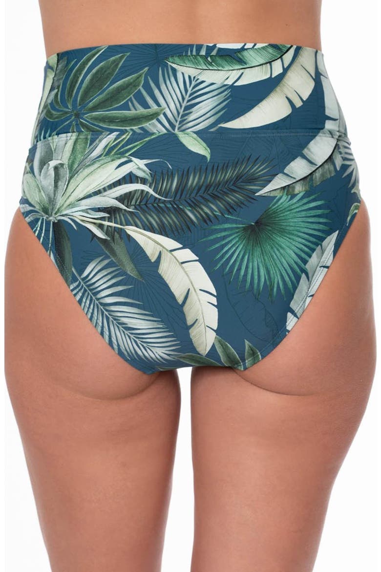Barbara Convertible High Waist Swim Briefs, Alternate, color, DEPTHS