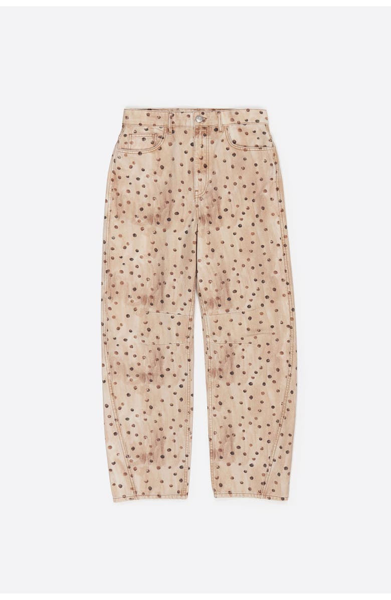 Bimba y Lola BARREL - Dots Denim Trousers, Alternate, color, Watercolor Dots