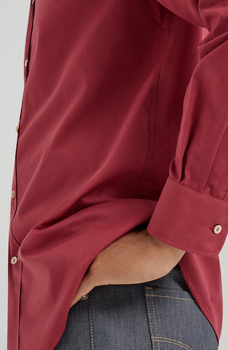 Brunello Cucinelli Muslin shirt, Alternate, color, Cherry