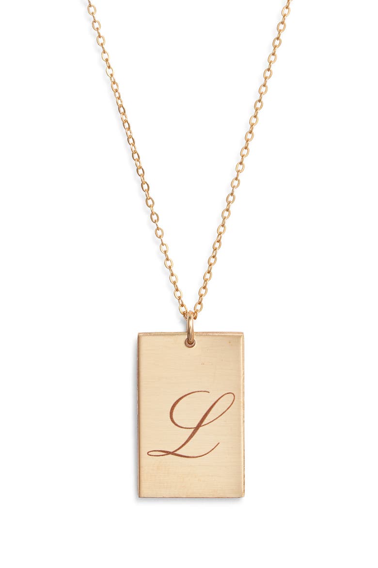 Stella Initial Pendant Necklace, Main, color, GOLD / L