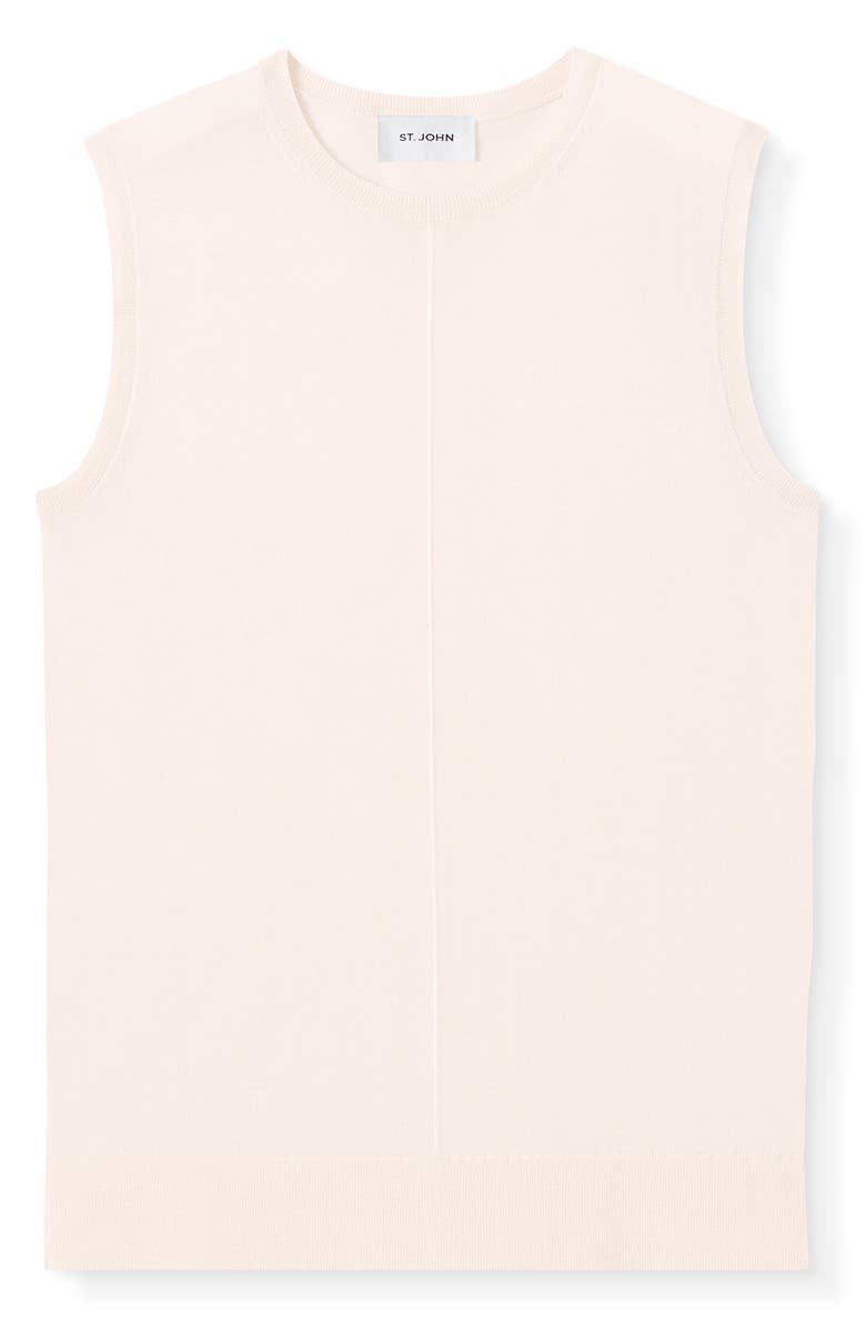 St. John Collection Wool & Silk Jersey Tank, Alternate, color,