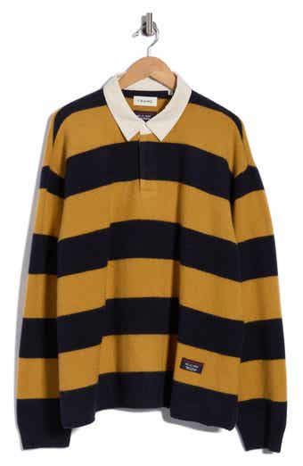 Striped Merino Wool & Cashmere Rugby Sweater
